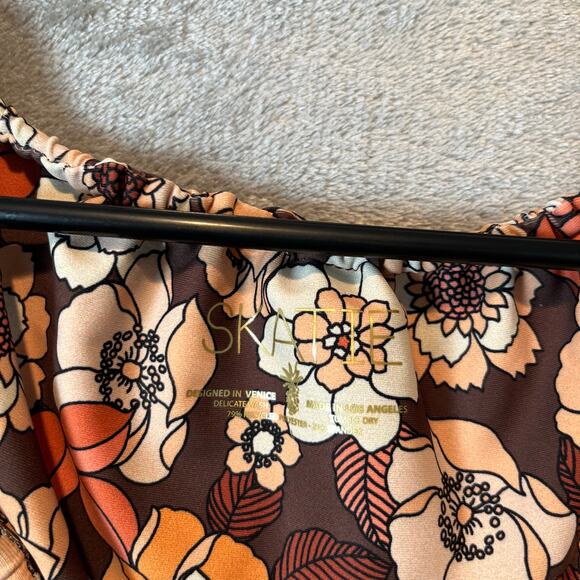 Skatie Women’s Swim Bottoms Byron Print‎ 70s Floral Print Size Large New - Picture 2 of 6
